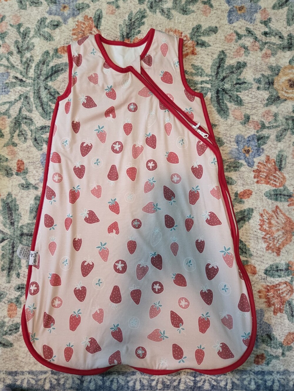 NWOT, Copper Pearl Strawberry Print Sleep Bag, Size 0-6 Months, 1.0 TOG